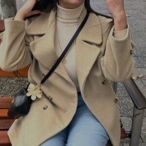 Solid High Neck Rib-Knit Sweater,Long Sleeve Tops Knit Pullover Fall Winter Outfit - Image 4